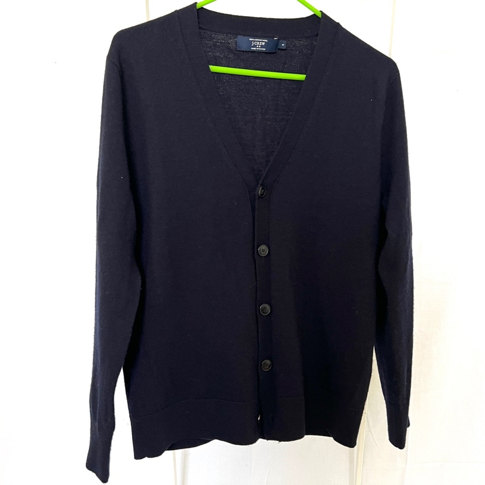 J. Crew Merino Wool Cardigan Navy size small
